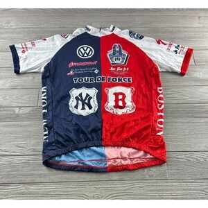 Verge Sport Cycling Jersey Mens 2XL Tour Force 1/2 Zip Short Sleeve Red Blue